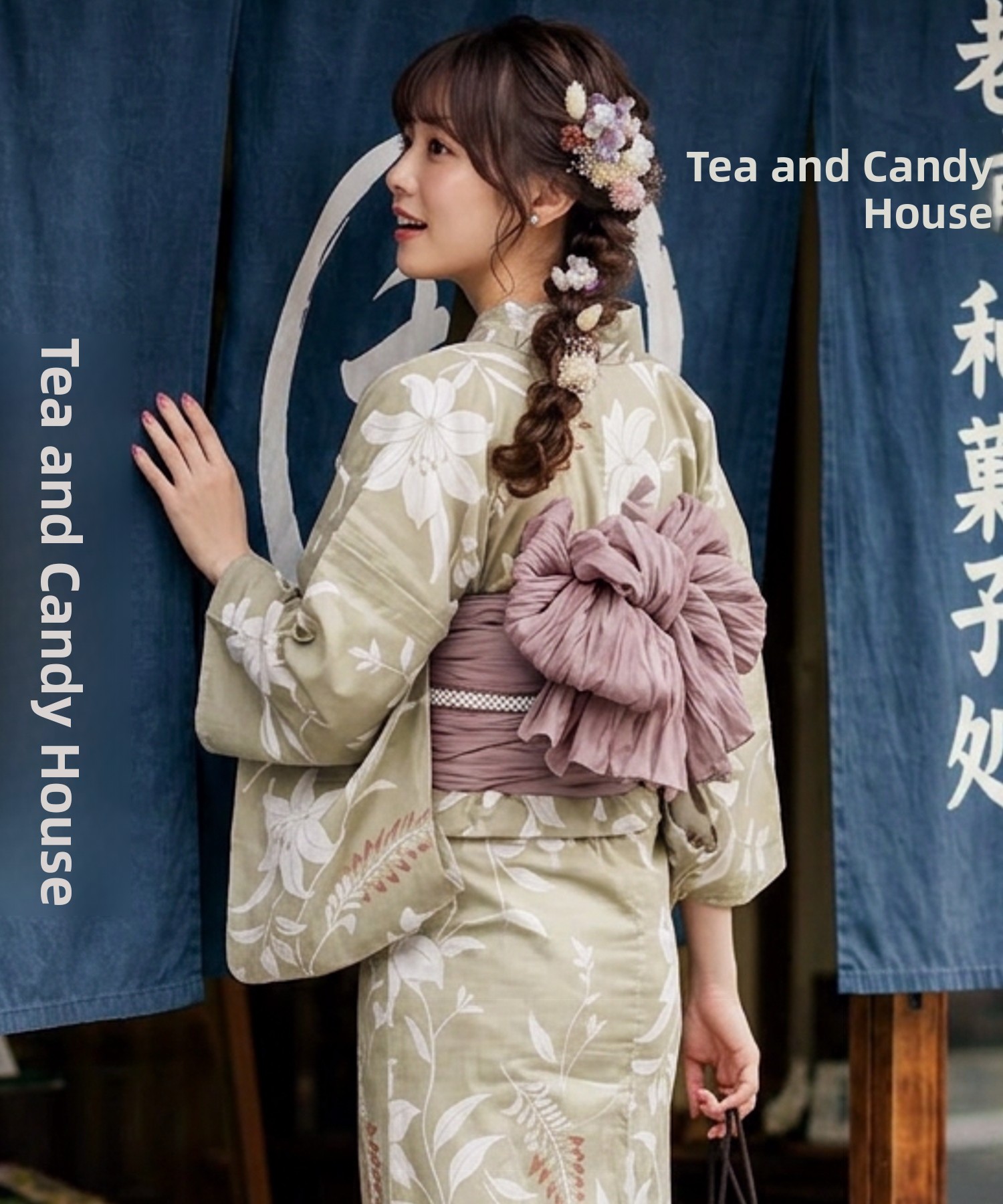 Summer Clothing Girls - Traditional Yukata Kimono Cotton Linen Material