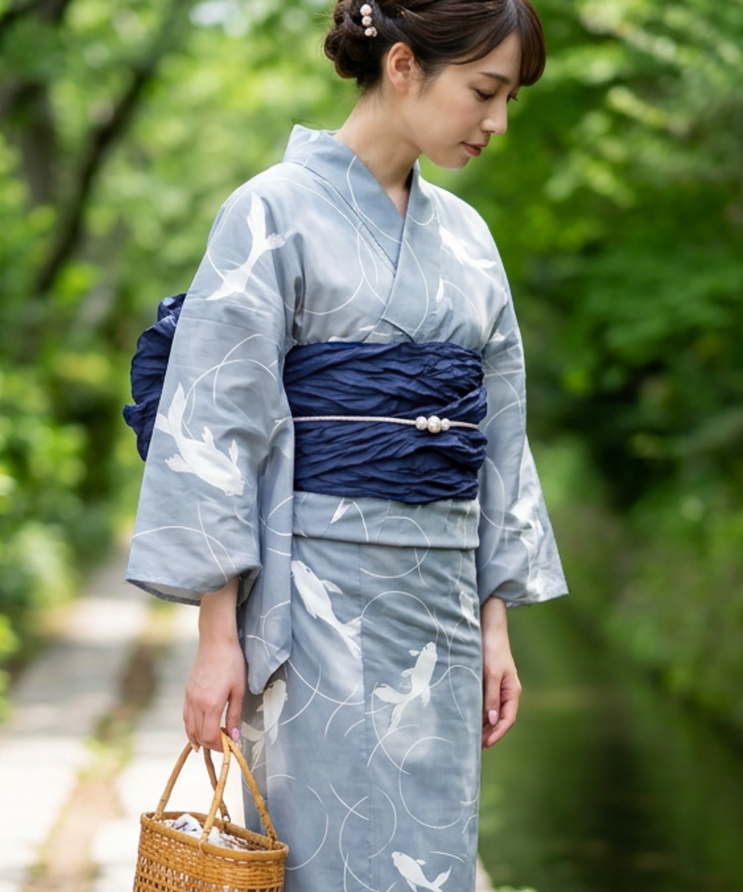 Summer Clothing Girls - Traditional Yukata Kimono Cotton Linen Material