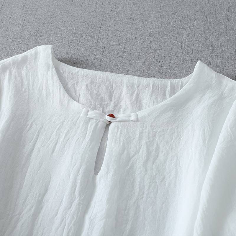 New Chinese Style round Neck B - Summer Clothing For 70 Year Old Woman 评论和价格