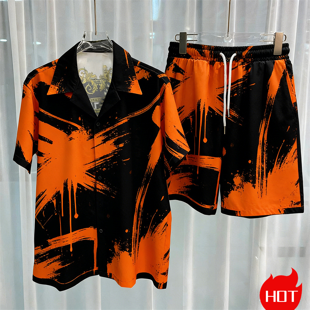 Digital printed men's set fash - Summer Clothing Men Fashion 评论和价格