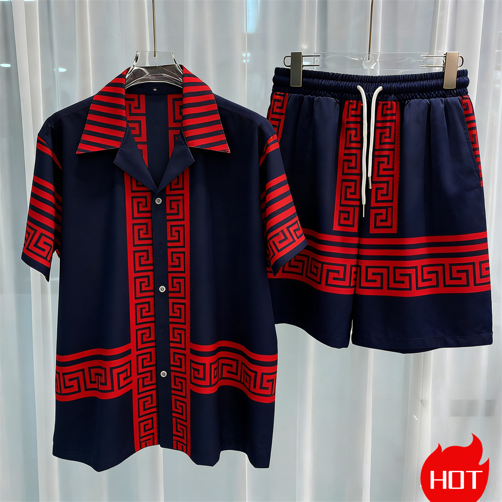 Digital printed men's set fash - Summer Clothing Men Fashion 评论和价格