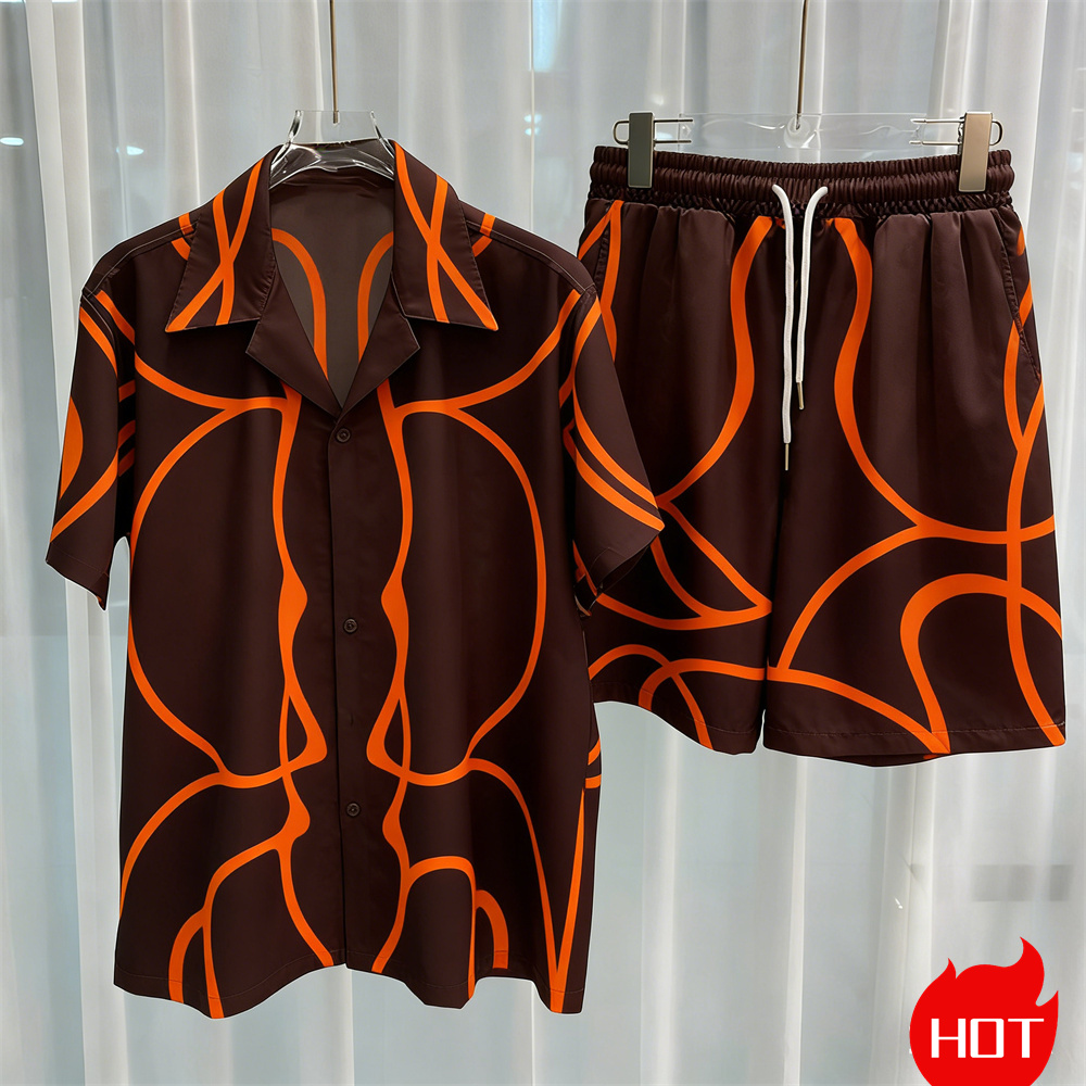 Digital printed men's set fash - Summer Clothing Men Fashion 评论和价格