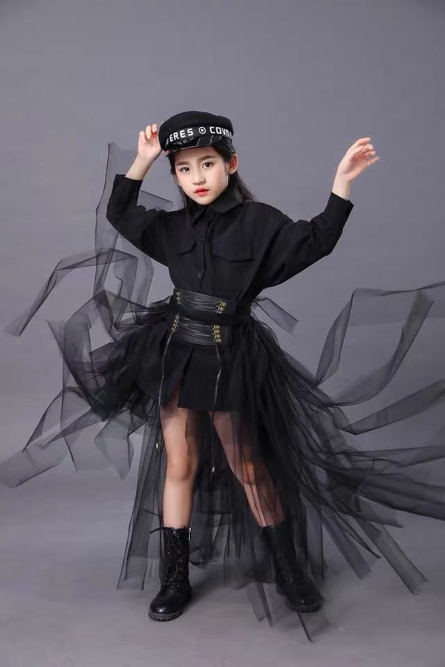 Children's Black Suit Girls Mo - Summer Clothing Girls 评论和价格