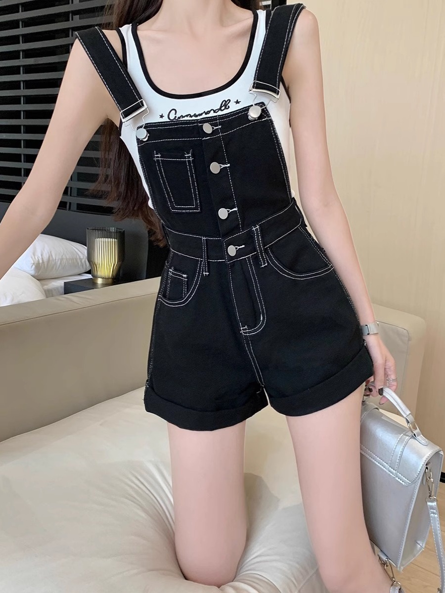 Rompers Women Solid Suspenders - Summer Loving Clothing 评论和价格