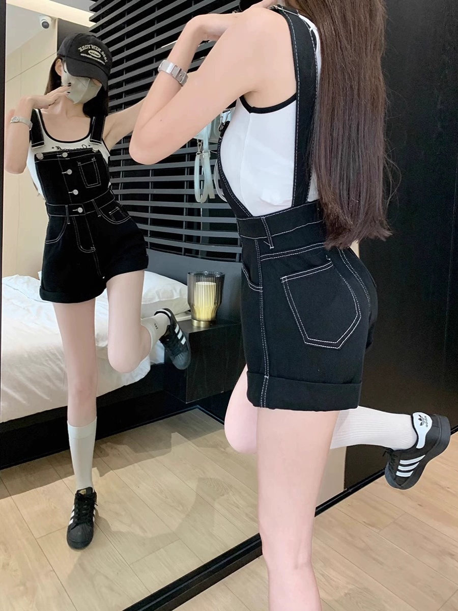 Rompers Women Solid Suspenders - Summer Loving Clothing 评论和价格