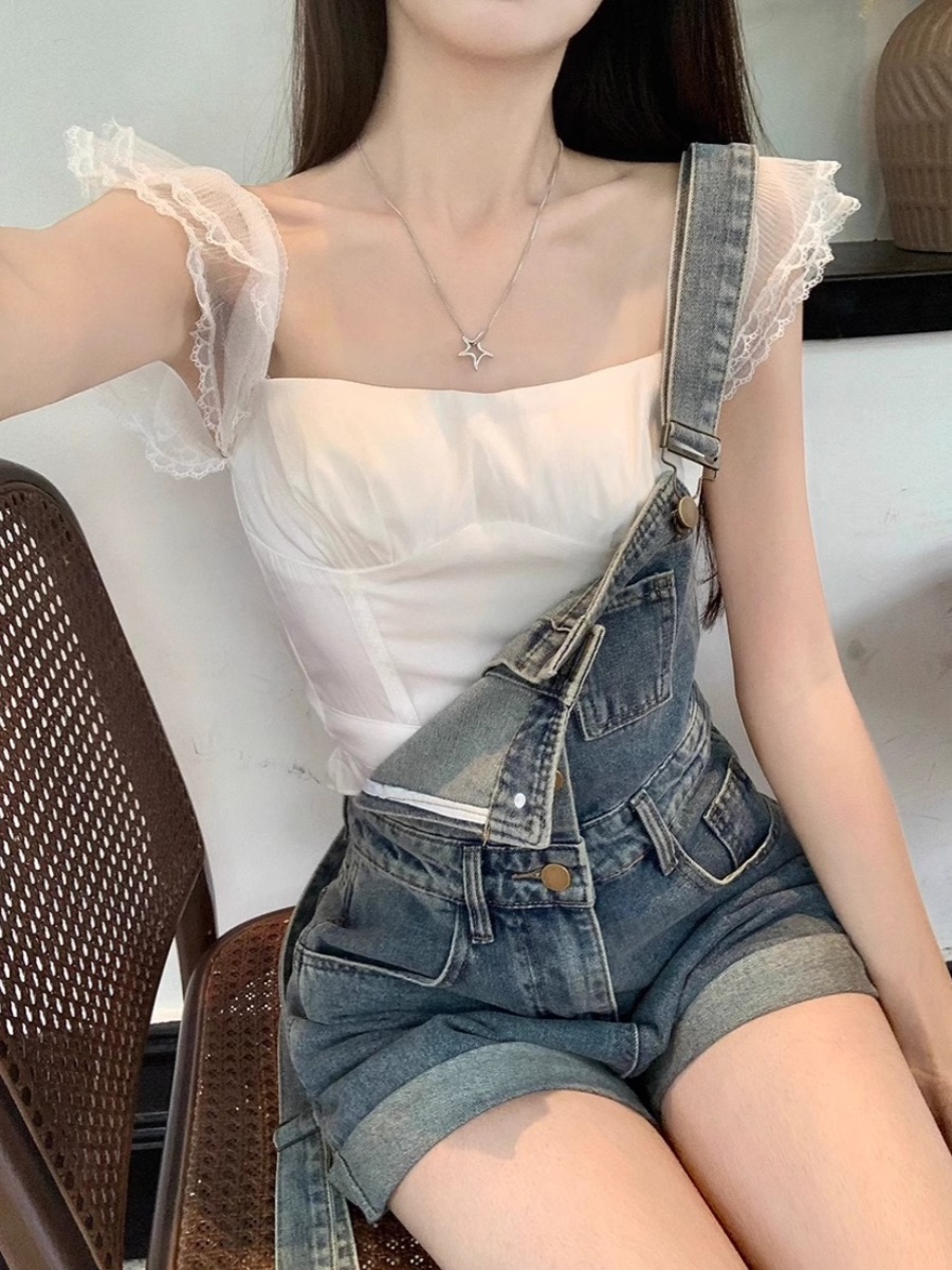 Rompers Women Solid Suspenders - Summer Loving Clothing 评论和价格