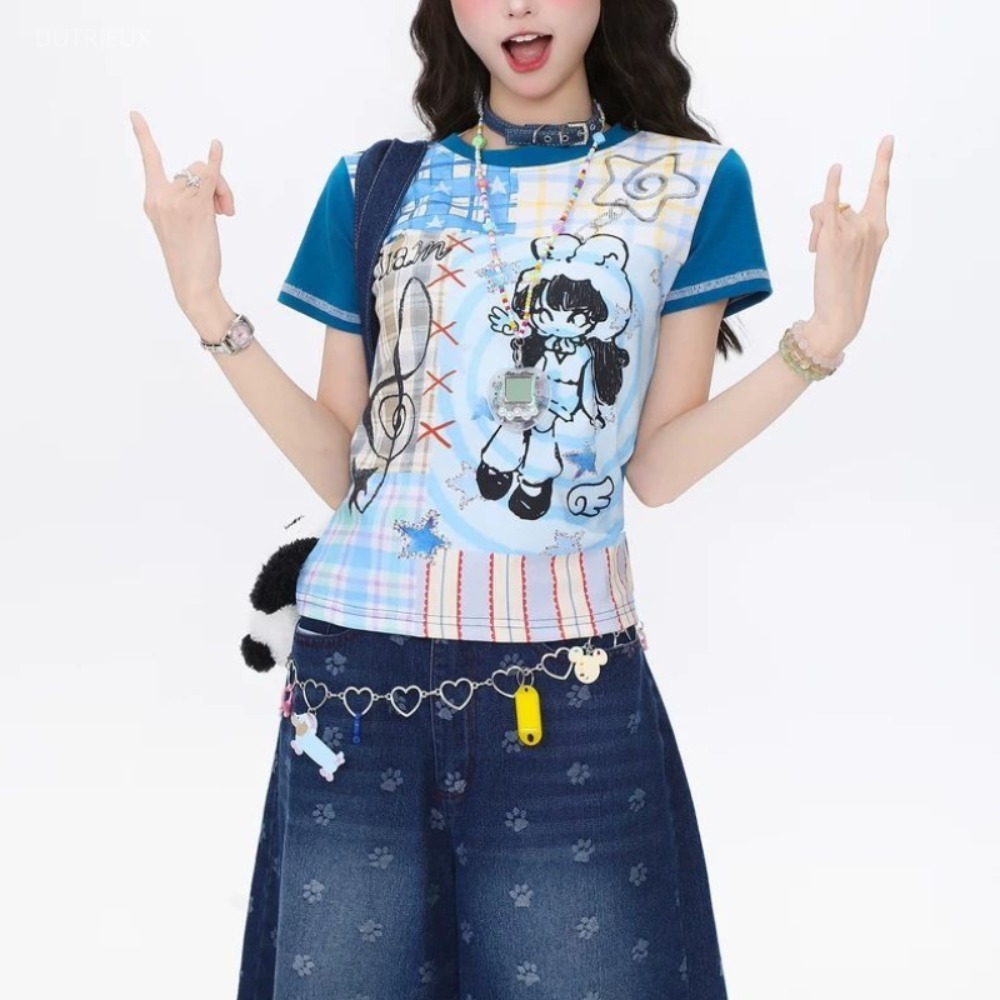 Lovely Sweet Japanese Print T- - Summer Loving Clothing 评论和价格