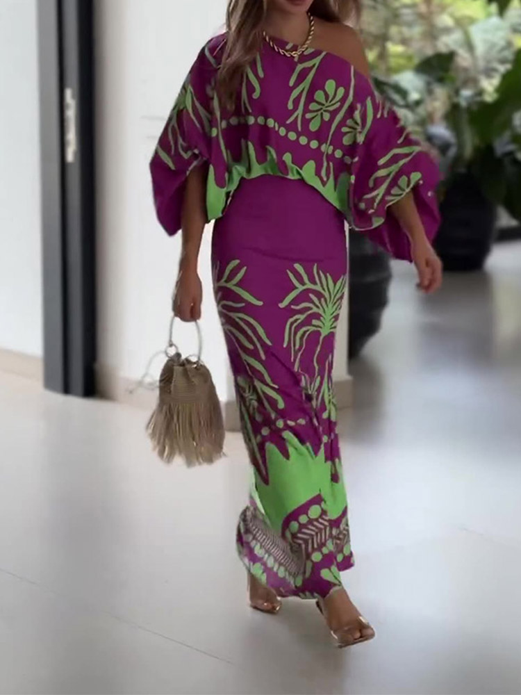 Sexy Women Print Two Piece Set - Summer Clothing Girls 评论和价格