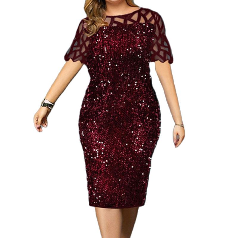 2022 Women Shiny Party Dresses - Summer Clothing For 70 Year Old Woman 评论和价格