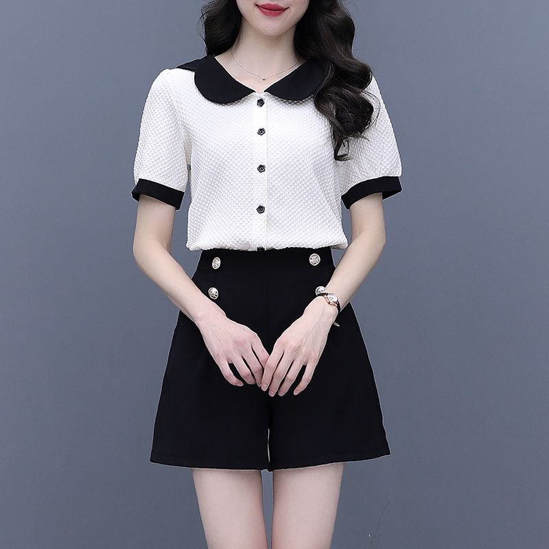 Contrast Color Button Short Se - Summer Clothing Trends 2025 Women'S 评论和价格