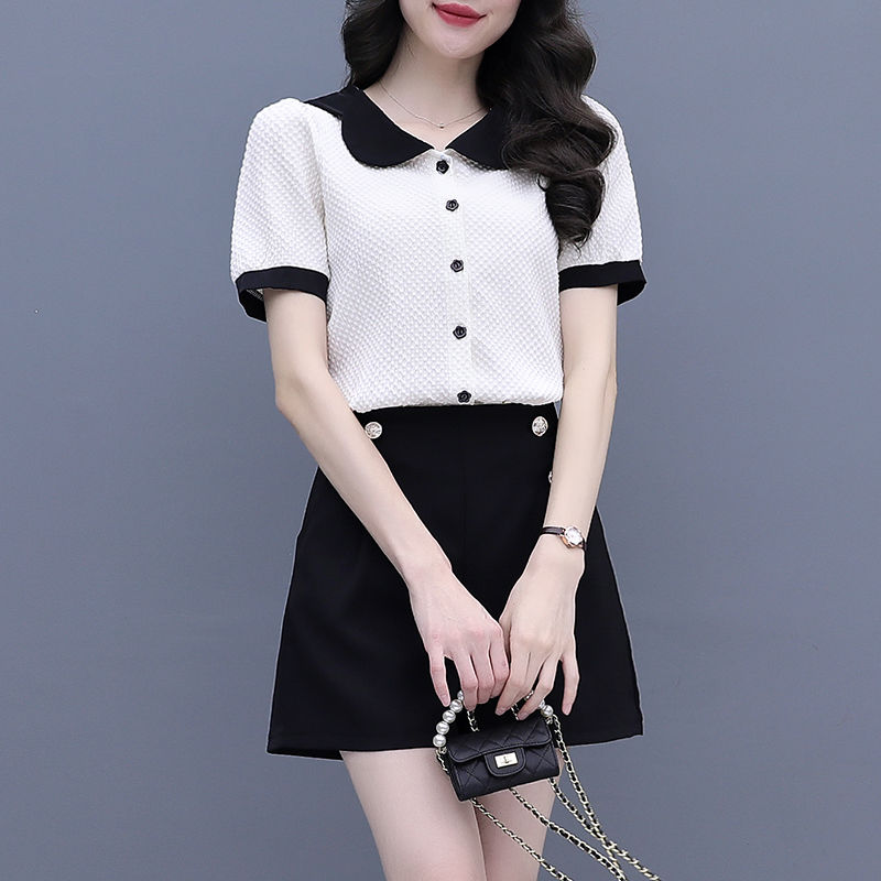 Contrast Color Button Short Se - Summer Clothing Trends 2025 Women'S 评论和价格