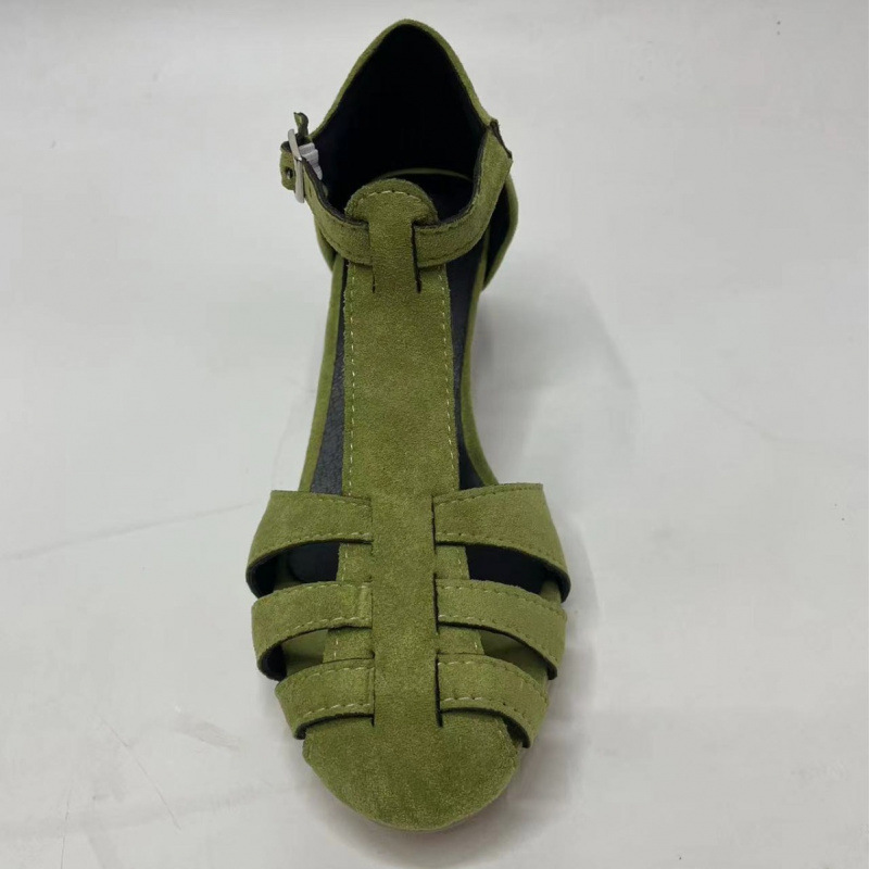 Women's Green Suede Kitten Hee - Summer Clothing Offers 评论和价格