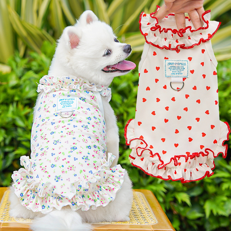 Fashion Floral Dog Dress Dog S - Summer Loving Clothing 评论和价格