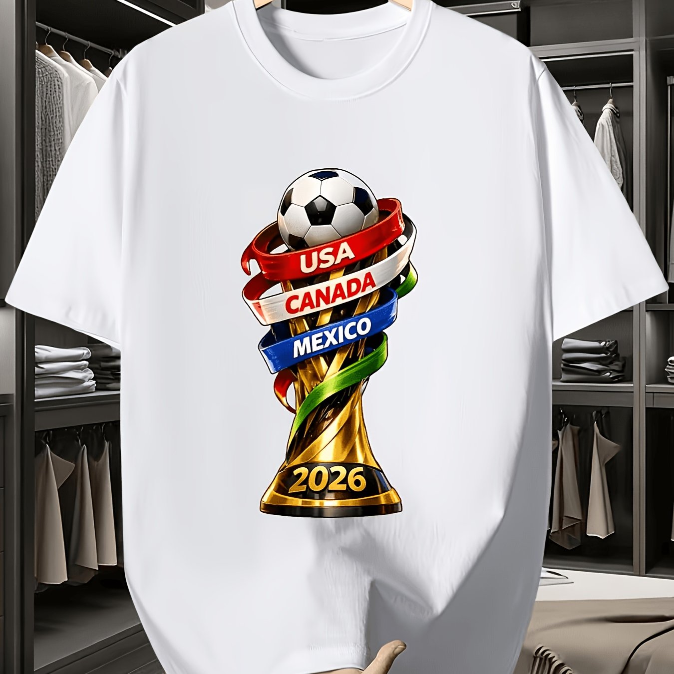 2026 USA Canada Cup Fun Print  - Summer Clothing Essentials Men 评论和价格