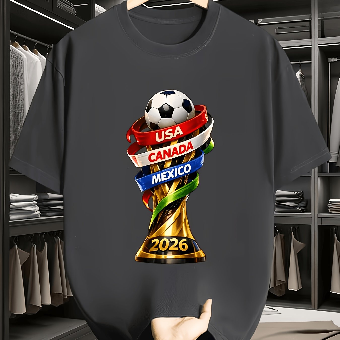 2026 USA Canada Cup Fun Print  - Summer Clothing Essentials Men 评论和价格