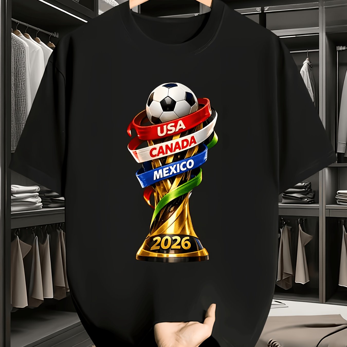 2026 USA Canada Cup Fun Print  - Summer Clothing Essentials Men 评论和价格