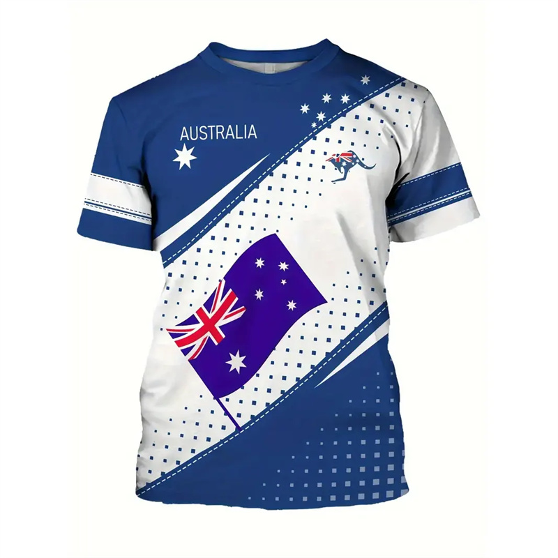 Australia National Flag T-shir - Summer Clothing Australia 评论和价格
