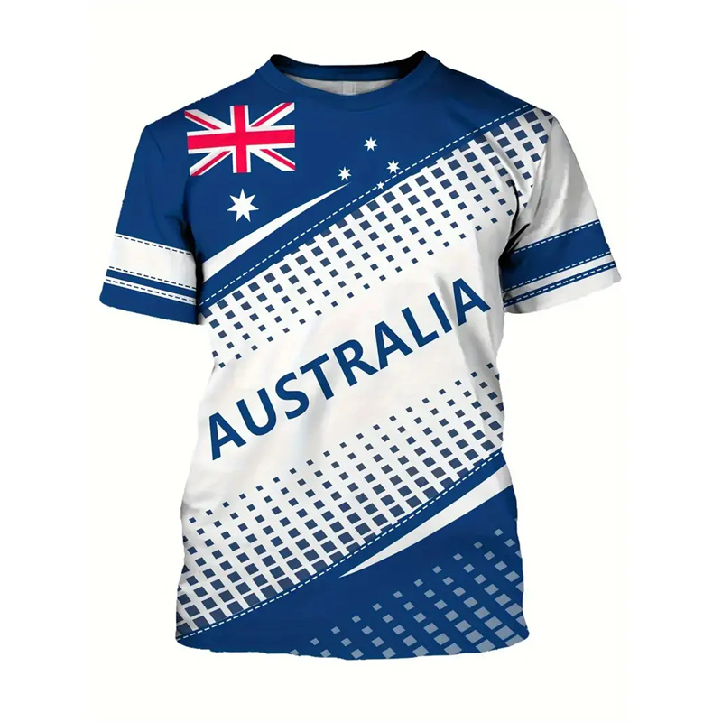 Australia National Flag T-shir - Summer Clothing Australia 评论和价格