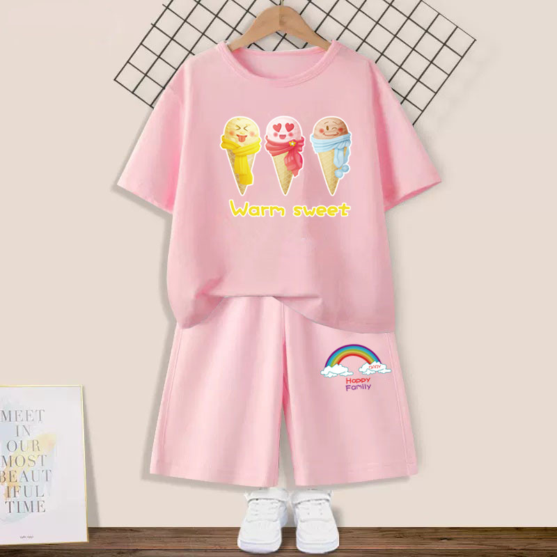 Summer Kids Girls 2Pcs Outfit  - Summer Clothing Teen Girls 评论和价格