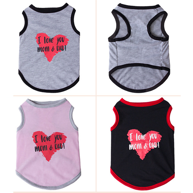 Lovely Puppy Cat Dog Sleeveles - Summer Loving Clothing 评论和价格