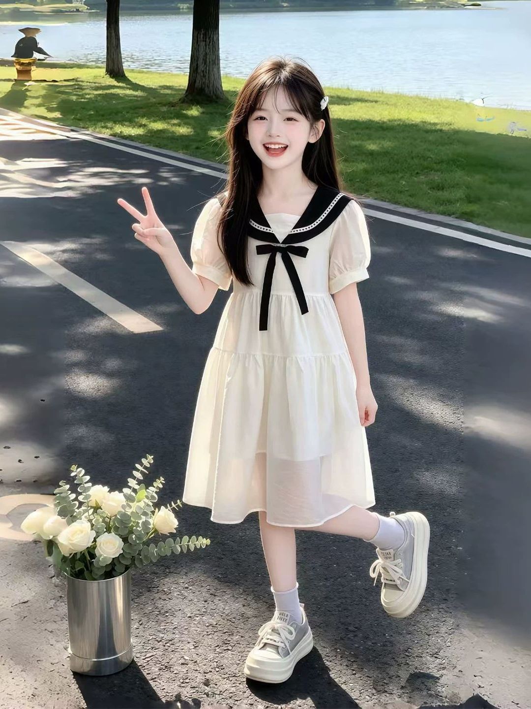 Girls Summer Dress Navy Collar - Summer Clothing Old Navy 评论和价格