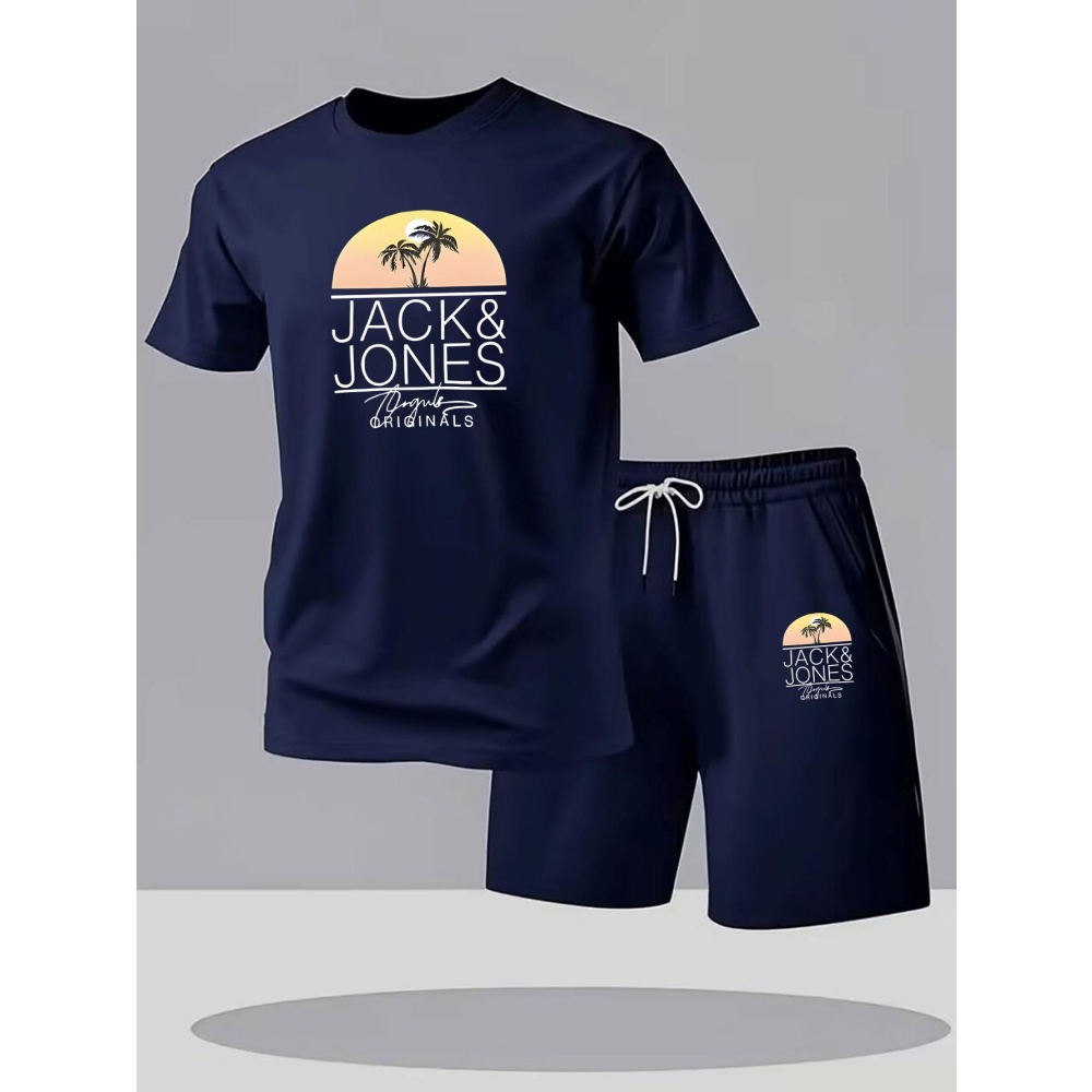 Men's Fitness T-Shirts Sets Br - Summer Clothing For Young Men 评论和价格