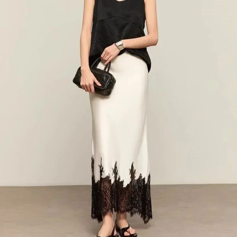 Fairy Lace-Trim Midi Skirt Hig - Summer Clothing Trends 2025 Women'S 评论和价格