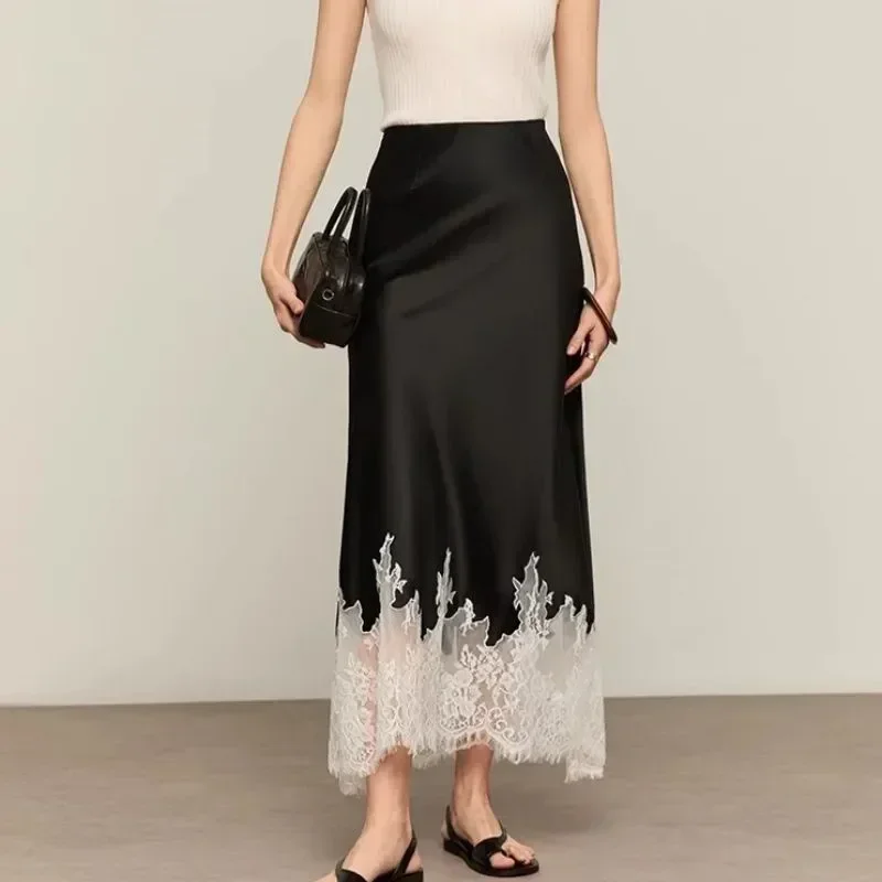 Fairy Lace-Trim Midi Skirt Hig - Summer Clothing Trends 2025 Women'S 评论和价格