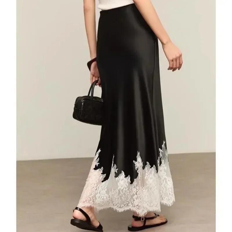 Fairy Lace-Trim Midi Skirt Hig - Summer Clothing Trends 2025 Women'S 评论和价格