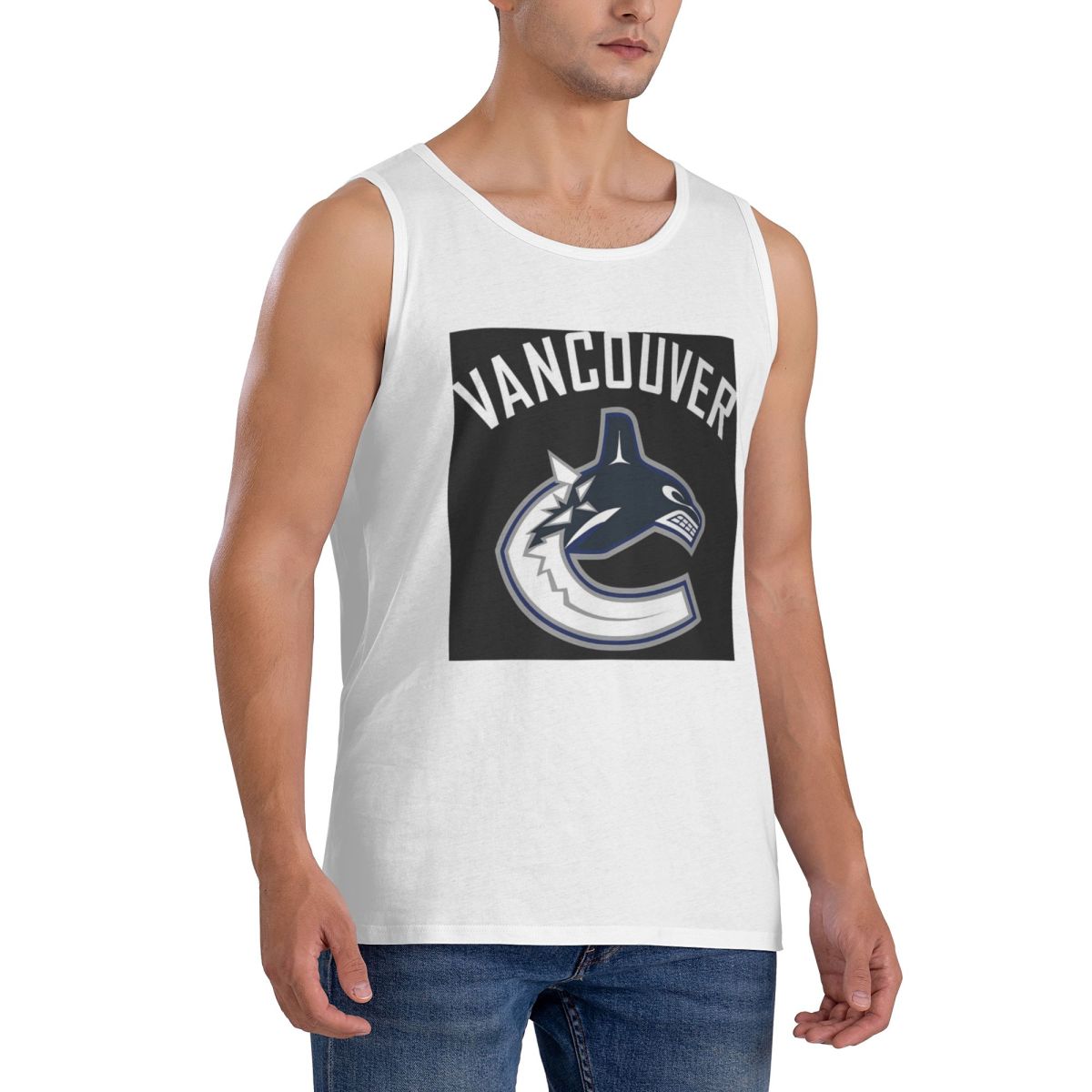 100% Cotton Vancouver Hockey C - Summer Clothing Essentials Men 评论和价格