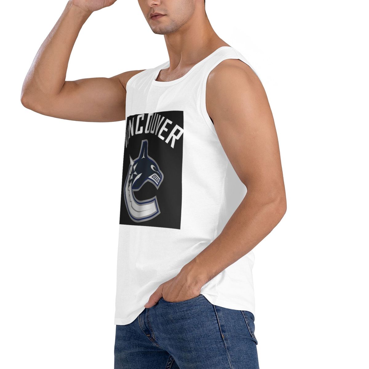 100% Cotton Vancouver Hockey C - Summer Clothing Essentials Men 评论和价格