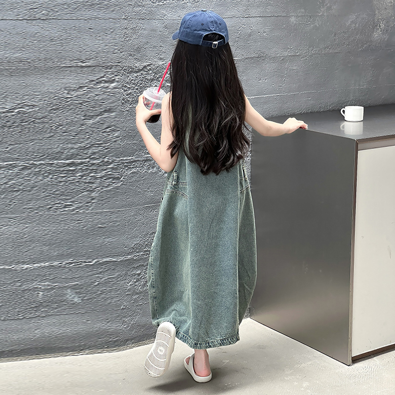Vintage Blue Children Girls Hi - Summer Clothing Girls 评论和价格