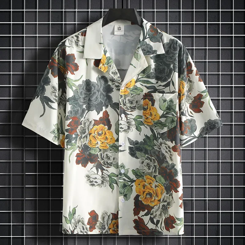 Printed Shirt Men's Short Slee - Summer Clothing Essentials Men 评论和价格