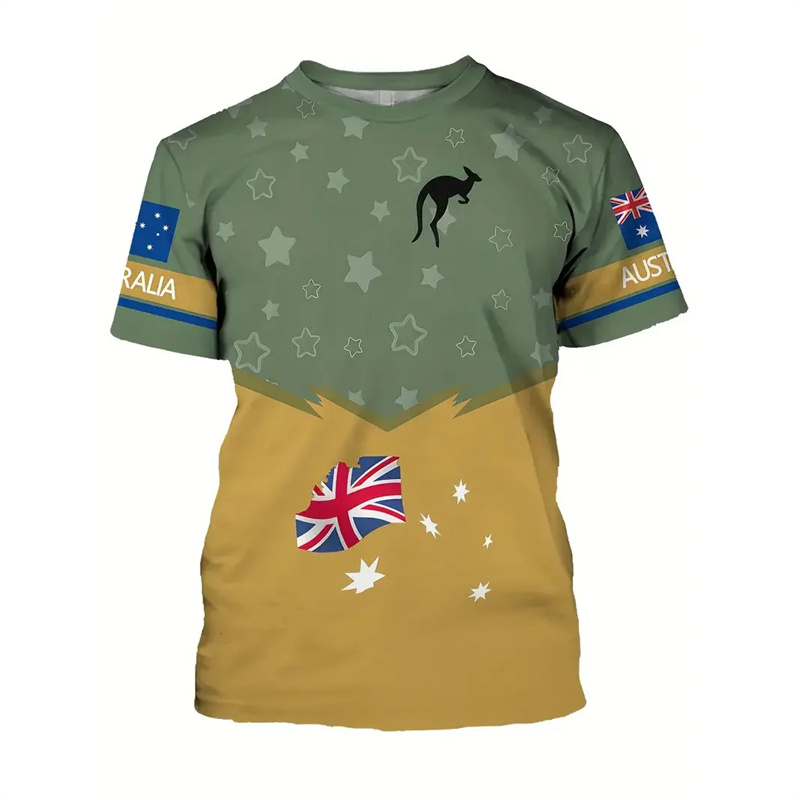 Australia National Flag T-shir - Summer Clothing Australia 评论和价格