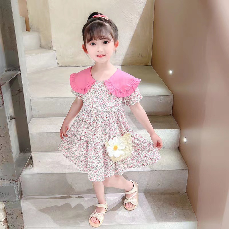 2PCS Summer Yellow Floral Chil - Summer Clothing Teen Girls 评论和价格