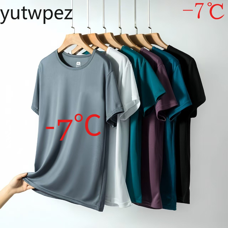 Summer Ice Silk Men T Shirt Sh - Summer Clothing For Young Men 评论和价格