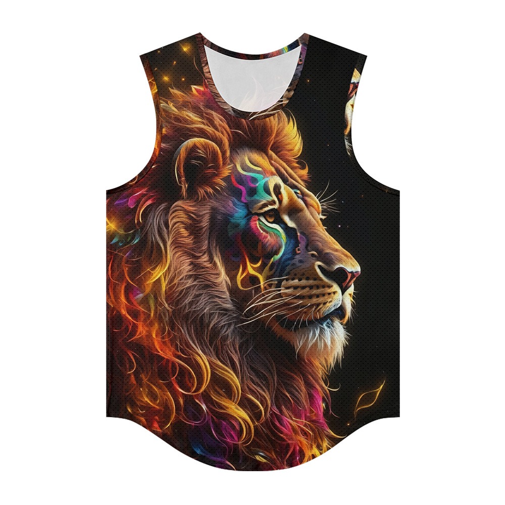 Men Vests Trendy Aura Lion Ani - Summer Clothing Essentials Men 评论和价格