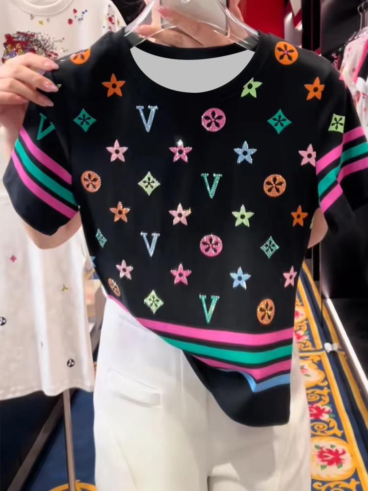 American Retro Colored Printed - Summer Clothing For 70 Year Old Woman 评论和价格