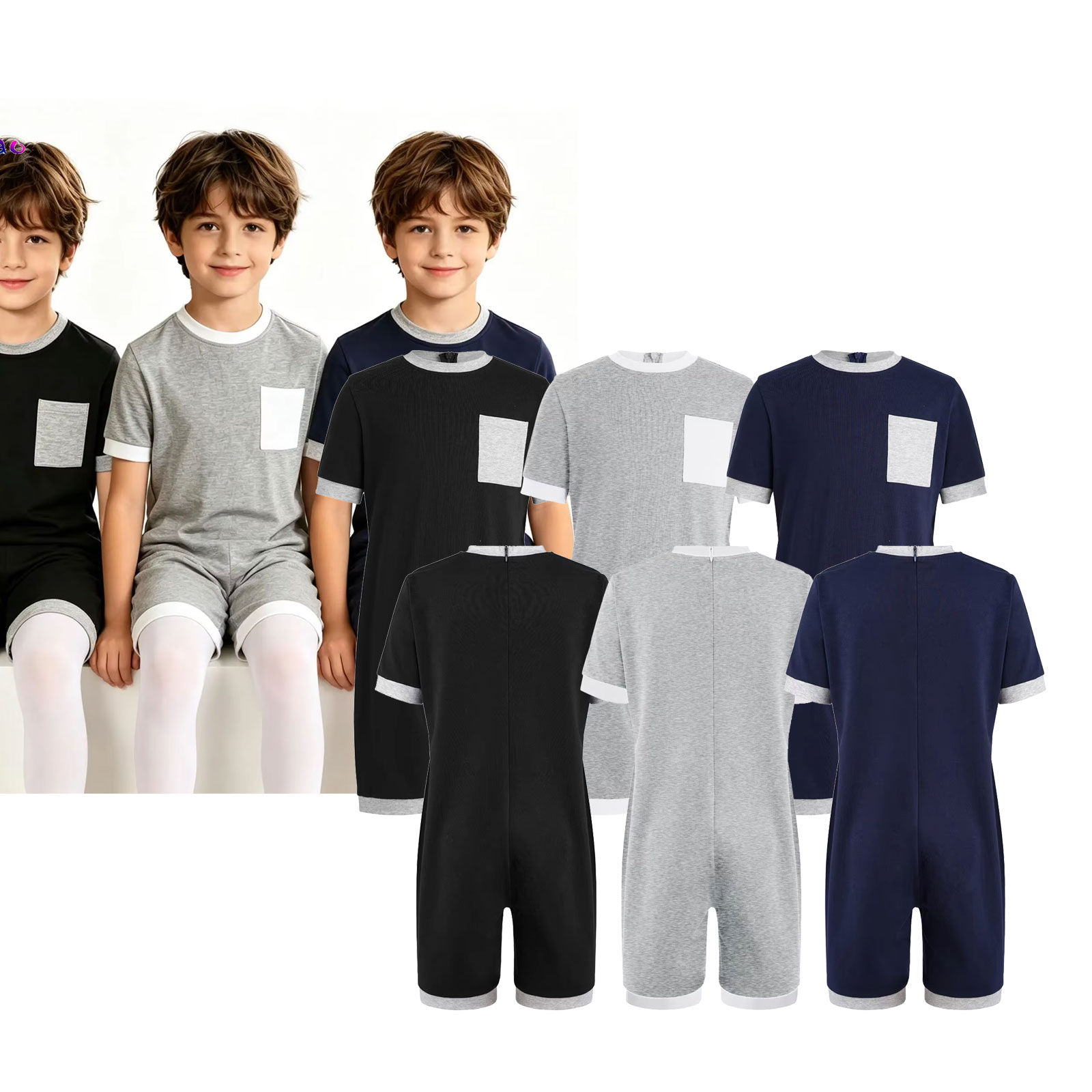 3Pcs Unisex Kids Special Needs - Summer Clothing Needs 评论和价格