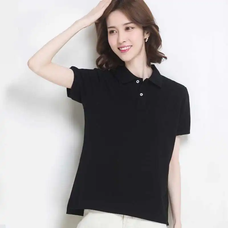 Polo Neck Shirt for Women Plai - Summer Clothing Trends 2025 Women'S 评论和价格