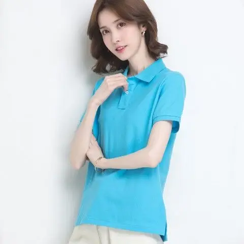Polo Neck Shirt for Women Plai - Summer Clothing Trends 2025 Women'S 评论和价格